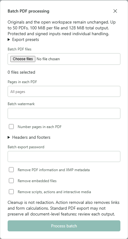 Choose common settings before processing. Check every result before sharing.